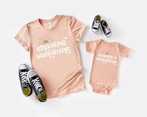 Olive Loves Apple Mommy & ME MACTING SUNSINE SUNSHINE MAMA'S SUNSHINE SIRTS & BODYSITS للأطفال والكبار in Saudi Arabia