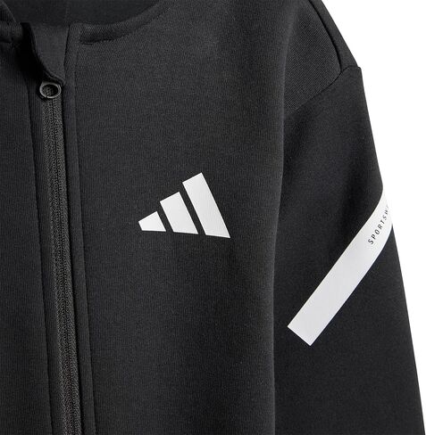 adidas Unisex-Baby Z.N.E Full-Zip Sportswear Hooded Onesie, Black/White, 4 Years in Saudi Arabia