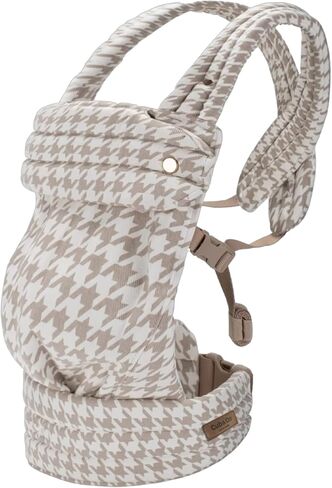 Cub & Co Ergonomic Baby Carrier Newborn to Toddler-4-in-1 قابل للتعديل مع دعم الرأس والقطبار ، والنسيج القابل للتنفس ، وتصميم خصر مبطن وتصميم جاهز للسفر (Houndstooth) in Saudi Arabia