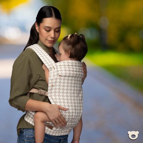 Cub & Co Ergonomic Baby Carrier Newborn to Toddler-4-in-1 قابل للتعديل مع دعم الرأس والقطبار ، والنسيج القابل للتنفس ، وتصميم خصر مبطن وتصميم جاهز للسفر (Houndstooth) in Saudi Arabia