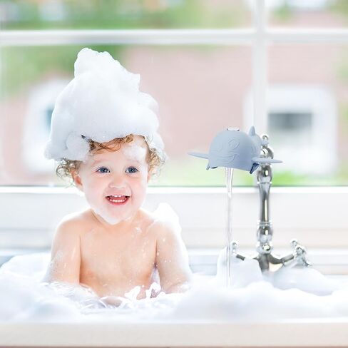 Bath Spout Cover, Baby Bathtub Faucet Cover, Universal Silicone Safety Guard with Anti-Slip Strap, Whale Design for Kids/Toddlers, Prevents Bumps & Scalds (Blue) in Saudi Arabia