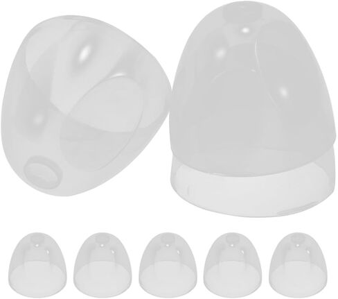 Pretyzoom 8pcs قفص زجاجة الحليب قبة غطاء غطاء حبوب تغذية الحلمات غطاء القطر 2.44 بوصة in Saudi Arabia