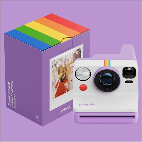 Polaroid Now Generation 3 Camera Fructant Camera مع حامل ثلاثي القوائم وحزمة ضبط تلقائي للصورة (أرجوانية) مع مجموعة ألوان وأفلام (3 عناصر) in Saudi Arabia