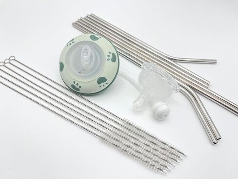 20PCS Straw Cleaner Brush kit,Straw Brush of 8mm-10.6 inch for Water Bottle Sippy Cup with Straw,Glass Straw,Piper Cleaning,Tubes Cleaning Like Filter and Sink Drain Hair Remove (Rubber top) in Saudi Arabia