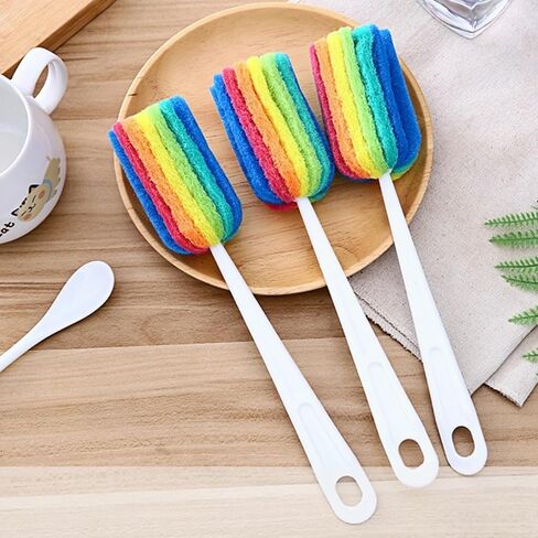 Bottle Brush Long Handle, Soft Bottle Cleaner Washer-Easy to Clean, Cleaning Brush for Washing Wine/Beer/Sport Well/Thermos/Glass in Saudi Arabia