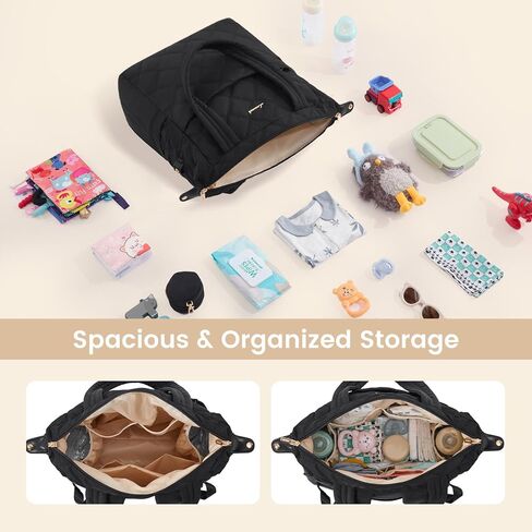 LOVEVOOK Diaper Bag Backpack,Diaper Bag Tote for Mom Dad with Changing Pad,Insulated Pockets, Convertible Lightweight Mom Backpack with Pacifier Case（Black） in Saudi Arabia