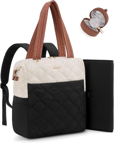 LOVEVOOK Diaper Bag Backpack,Diaper Bag Tote for Mom Dad with Changing Pad,Insulated Pockets, Convertible Lightweight Mom Backpack with Pacifier Case（Black） in Saudi Arabia