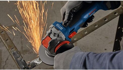 BOSCH GWX18V-8N Professional 18V X-Lock Lockless 4-1/2 بوصة المطحنة مع مفتاح الشرائح ، مبادلة قرص خالية من الأدوات (أداة عارية ، متجددة) in Saudi Arabia