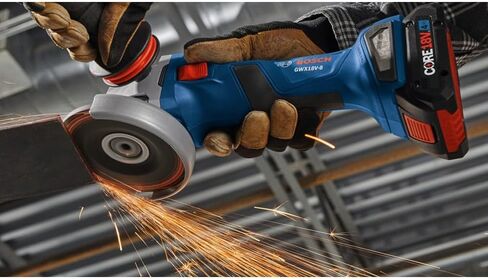 BOSCH GWX18V-8N Professional 18V X-Lock Lockless 4-1/2 بوصة المطحنة مع مفتاح الشرائح ، مبادلة قرص خالية من الأدوات (أداة عارية ، متجددة) in Saudi Arabia