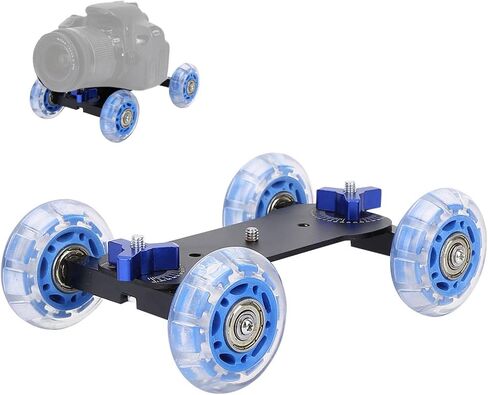 Camera Dolly Wheel, 10KG Load Rail Roller Track Slider Skater Car for DSLR Camera Camcorder in Saudi Arabia