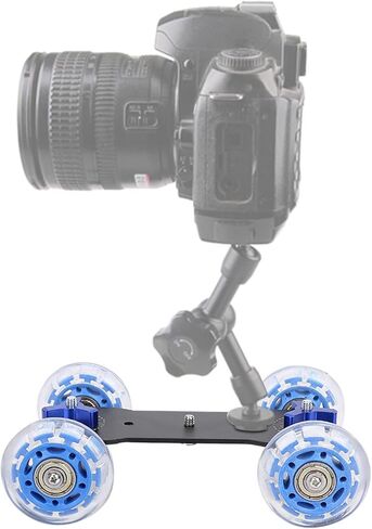 Camera Dolly Wheel, 10KG Load Rail Roller Track Slider Skater Car for DSLR Camera Camcorder in Saudi Arabia