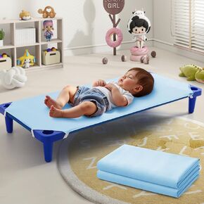 Horbaunal 2 Pack White Cot Sheets for Daycare/Pre-School Standard Size, 23" x 51" Cot Fitted Sheets, Microfiber Fitted Cot Cover for Preschool Kids Nap Time, Daycare Essentials in Saudi Arabia