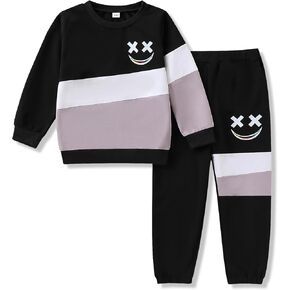 Size 3-12 Years Toddler Boys Clothes 2 Piece Long Sleeve Sweatshirt & Pants Casual Kids Boy Fall Winter Outfits Set in Saudi Arabia