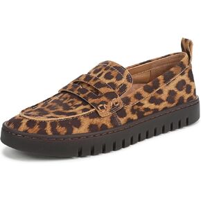 Vionic Women's Uptown Loafer, Tan Leopard Suede Leather, 11 Wide in Kuwait