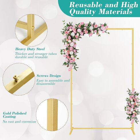 أزياء الزفاف ، إطار المعادن ، (3.9 ، 5.2 ، 6.6 قدم) مناسبة لإطارات الديكور الخلفية مثل حفلات الزفاف وأعياد الميلاد والحفلات والاستحمام للأطفال والتصوير الفوتوغرافي (أبيض ، 3.9*6.6) in Kuwait