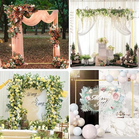 أزياء الزفاف ، إطار المعادن ، (3.9 ، 5.2 ، 6.6 قدم) مناسبة لإطارات الديكور الخلفية مثل حفلات الزفاف وأعياد الميلاد والحفلات والاستحمام للأطفال والتصوير الفوتوغرافي (أبيض ، 3.9*6.6) in Kuwait