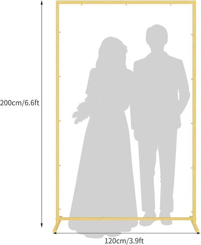 أزياء الزفاف ، إطار المعادن ، (3.9 ، 5.2 ، 6.6 قدم) مناسبة لإطارات الديكور الخلفية مثل حفلات الزفاف وأعياد الميلاد والحفلات والاستحمام للأطفال والتصوير الفوتوغرافي (أبيض ، 3.9*6.6) in Kuwait