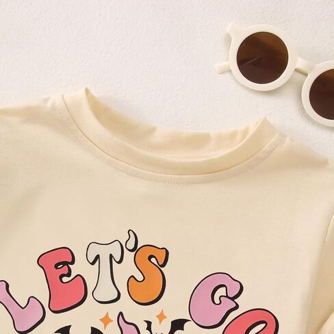 Kekemi Toddler Baby Girls قميص هالوين دعنا نذهب إلى غولز تي شيرت شبح الزي spooky الزي لطيف السقوط السقوط القمصان القمامة in Kuwait