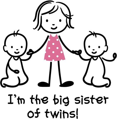 أخت كبيرة من Twins Toddler T Shirt Toddler Graphic Tee ، قطن 100 ٪ in Saudi Arabia