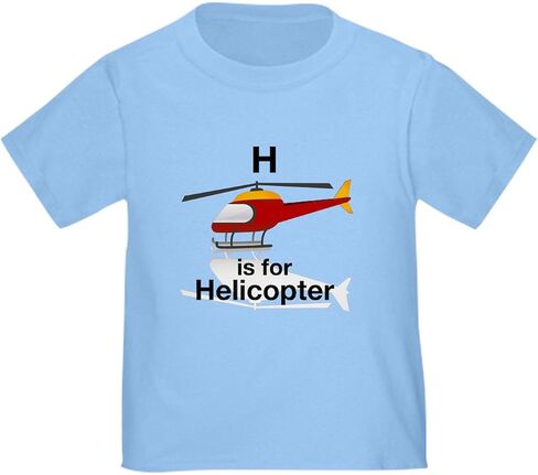 CafePress H is for Helicopter Toddler T Shirt Cute Toddler Graphic Tee, 100% Cotton in Saudi Arabia
