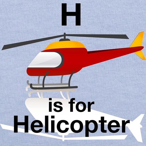 CafePress H is for Helicopter Toddler T Shirt Cute Toddler Graphic Tee, 100% Cotton in Saudi Arabia