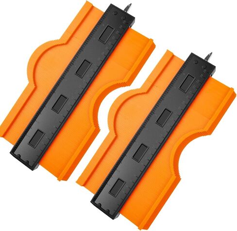 2pcs contour مقياس 10 بوصات ، شكل أدوات النجارة الشخصية ، أداة ملف تعريف قياس الكفاف لسجاد بلاط الأرضيات ، هدايا للرجال زوج الأب الأب in Saudi Arabia