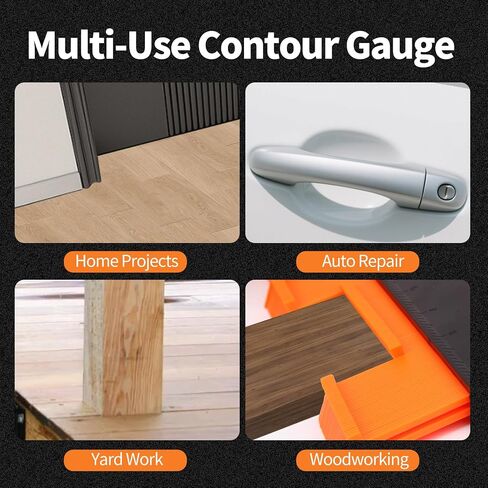 2pcs contour مقياس 10 بوصات ، شكل أدوات النجارة الشخصية ، أداة ملف تعريف قياس الكفاف لسجاد بلاط الأرضيات ، هدايا للرجال زوج الأب الأب in Saudi Arabia