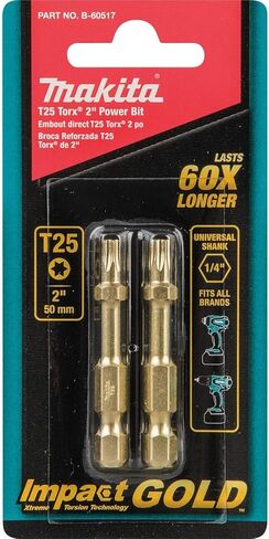 Makita B-60517 Impact Gold T25 Torx 2 ″ Power Bit ، 2/PK in Saudi Arabia