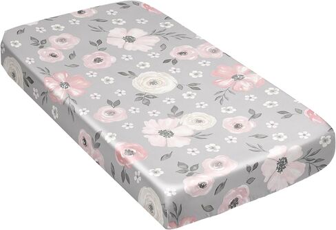 Sweet Jojo Designs Fitted Baby Satin Crib Sheets (Pink Bows) for Girls, Infant Nursery, Toddler Room - Standard Size (Blush and White Bow for The Ballerina, Ballet Dancer, Princess Collection) in Saudi Arabia