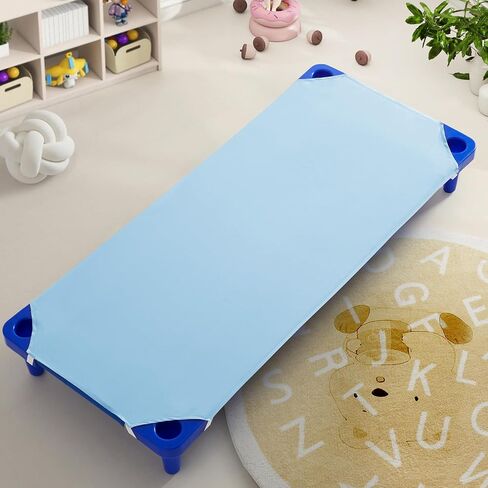Horbaunal 2 Pack White Cot Sheets for Daycare/Pre-School Standard Size, 23" x 51" Cot Fitted Sheets, Microfiber Fitted Cot Cover for Preschool Kids Nap Time, Daycare Essentials in Kuwait