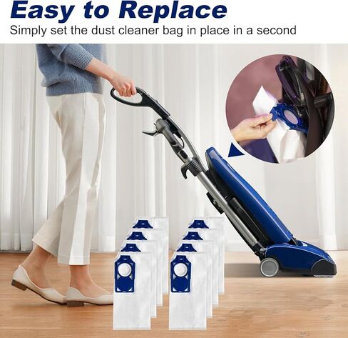 6 أكياس الفراغ R30D Pack R30D لـ Riccar Prilliance R30D و R30P و R30PET و Simpleict Synchrony S30D ، S30P ، S30PET FARIGHT PLECTINER - BESTICAL HEPA BAG - Part RNHC -6/SNH -6 in Kuwait