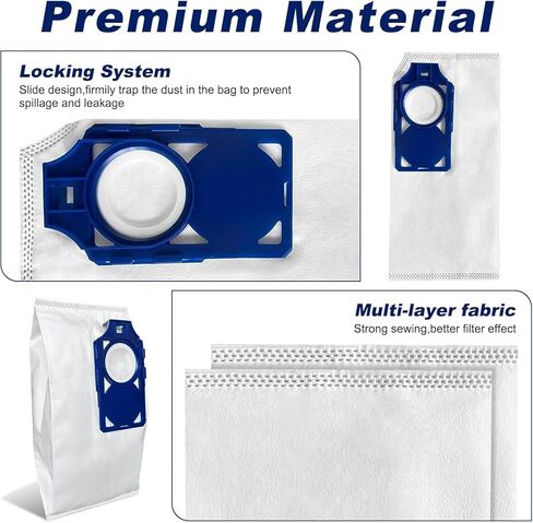 6 أكياس الفراغ R30D Pack R30D لـ Riccar Prilliance R30D و R30P و R30PET و Simpleict Synchrony S30D ، S30P ، S30PET FARIGHT PLECTINER - BESTICAL HEPA BAG - Part RNHC -6/SNH -6 in Kuwait