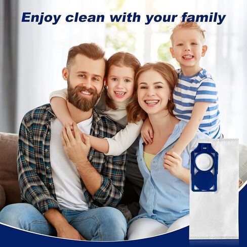 6 أكياس الفراغ R30D Pack R30D لـ Riccar Prilliance R30D و R30P و R30PET و Simpleict Synchrony S30D ، S30P ، S30PET FARIGHT PLECTINER - BESTICAL HEPA BAG - Part RNHC -6/SNH -6 in Kuwait