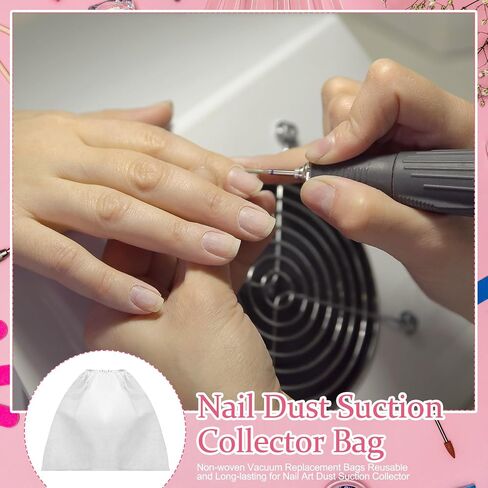 SATINIOR 30 Pcs Nail Art Dust Suction Collector Bags Non-woven Vacuum Replacement Bags Reusable and Long-lasting for Nail Art Equipment in Saudi Arabia