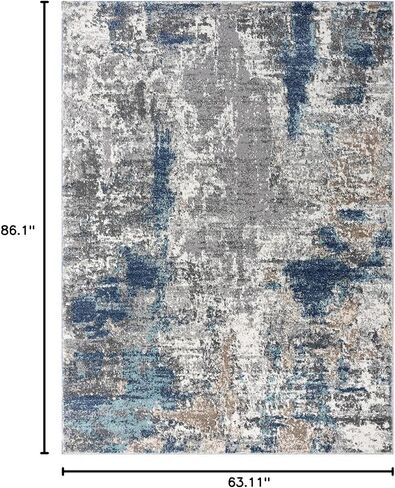 LUXE WEAVERS مجموعة Euston 7679 رمادي 8x10 سجادة منطقة مجردة in Kuwait