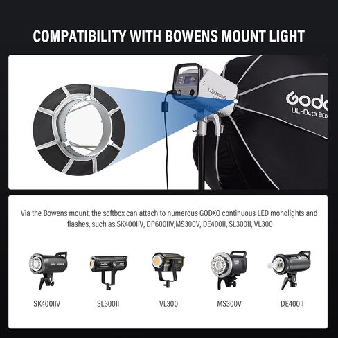 Godox ul 23.62 '' Octagon Softbox Quick release Bowens Mount Smbrella Soft Box with Honeycomb Grid Light Miffusers Carry for Bowens Mount Lights for SmallRig for Neewer for Godox for Godox in Saudi Arabia