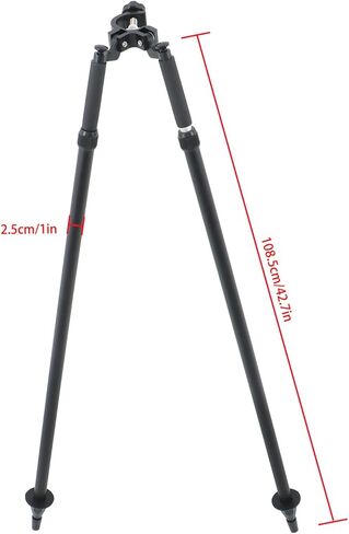 FindMall Aluminium Tripod Bipod Black Color GPS Aluminium Sweed Supey اثنين من الأرجل لاستقصاء الأعمدة المنشور in Kuwait