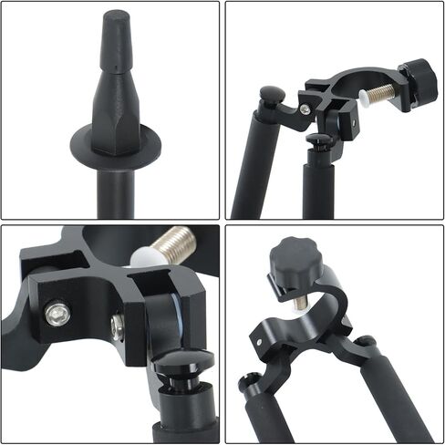 FindMall Aluminium Tripod Bipod Black Color GPS Aluminium Sweed Supey اثنين من الأرجل لاستقصاء الأعمدة المنشور in Kuwait