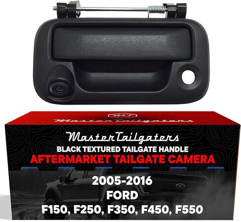 ماستر تيلغاترز مقبض خلفي بديل للكاميرا لسيارة فورد 2005-2014 F150 F250 F350 F450 F550 F550 (اسود/كروم) in Kuwait