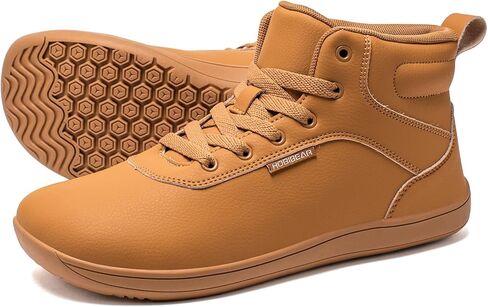 Hobibear Women's Wide High-Top Barefoot Sneakers | شبكة الرجال مبطنة مريحة الكاحل bootie | الحد الأدنى صفر قطرة النعل in Kuwait