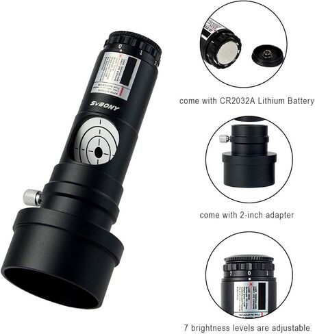 Svbony 4mm Eyepieces زاوية واسعة 62 درجة العدسة غير المحملة ، حزمة مع موازات الليزر الأحمر in Kuwait