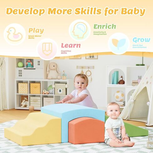 ألعاب تسلق الأطفال الصغار الداخليين ، كتل تسلق الأطفال ، متسلق الرغوة الناعمة للأطفال الصغار ، وعبّر هياكل متسلق الصالة الرياضية لطفل صغير 1-3 ، وملعب للأطفال ، ومجموعة من 4 قطع in Kuwait