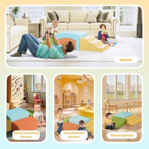 ألعاب تسلق الأطفال الصغار الداخليين ، كتل تسلق الأطفال ، متسلق الرغوة الناعمة للأطفال الصغار ، وعبّر هياكل متسلق الصالة الرياضية لطفل صغير 1-3 ، وملعب للأطفال ، ومجموعة من 4 قطع in Kuwait