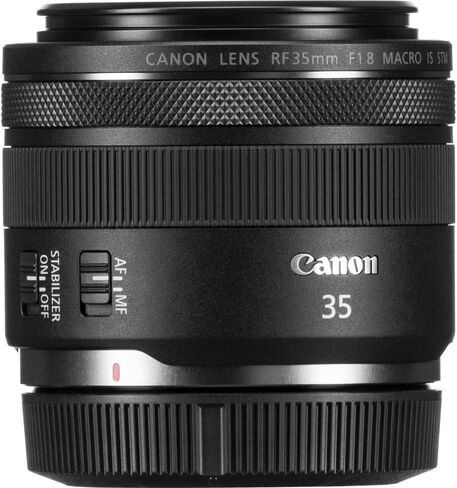 Canon RF 35mm F/1.8 Macro هو عدسة STM-Prime مضغوط عريض الزاوية مع فتحة F/1.8 ، تثبيت الصور و 1: 2 تركيز الماكرو (2973C002) حقيبة الكتف + 64 جيجابايت in Saudi Arabia