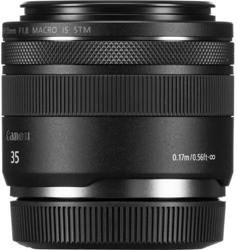 Canon RF 35mm F/1.8 Macro هو عدسة STM-Prime مضغوط عريض الزاوية مع فتحة F/1.8 ، تثبيت الصور و 1: 2 تركيز الماكرو (2973C002) حقيبة الكتف + 64 جيجابايت in Saudi Arabia