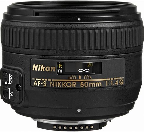 Nikon AF-S Nikkor 50mm F/1.4g Auto Focus Lens + Cleaning Kit + 3 قطعة مرشح KIT + CAP LENS (متجدد) in Saudi Arabia