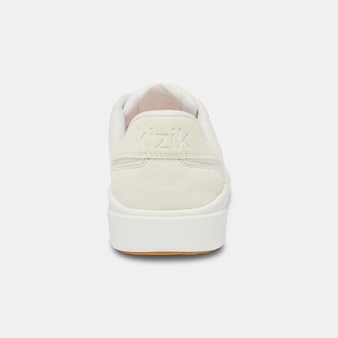 Kizik Slip on Sneakers: Prague 2 - Court Style ، Canvas 4 اتجاهات مع تفاصيل من جلد الغزال ، أحذية غير رسمية للنساء ، الراحة الحرة في الأيدي - عرض Wide Wide Wide in Saudi Arabia