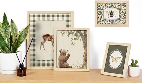 16 PCS Kids Wall Art Decor, Baby Girl & Boy Nursery Decor, Toddler Room Bedroom Playroom Decor, Cute Colorful Animal Eclectic Gallery Wall Prints in Saudi Arabia