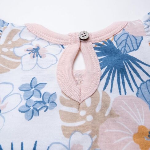 HonestBaby Romper and Ruffle Bodysuit Dress 100% Organic Cotton for Infant Baby and Toddler Girls in Saudi Arabia