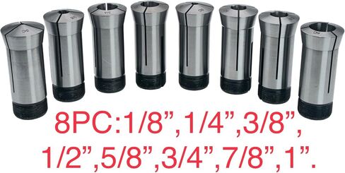 5C لاعبا اساسيا كوليت العمل الأفقي/العمودي مع مجموعة 8pc 5c كوليت للطحن ، الحفر ، الطحن ، CNC. in Saudi Arabia